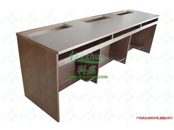 三人位電動(dòng)液晶屏升降電腦桌K-24